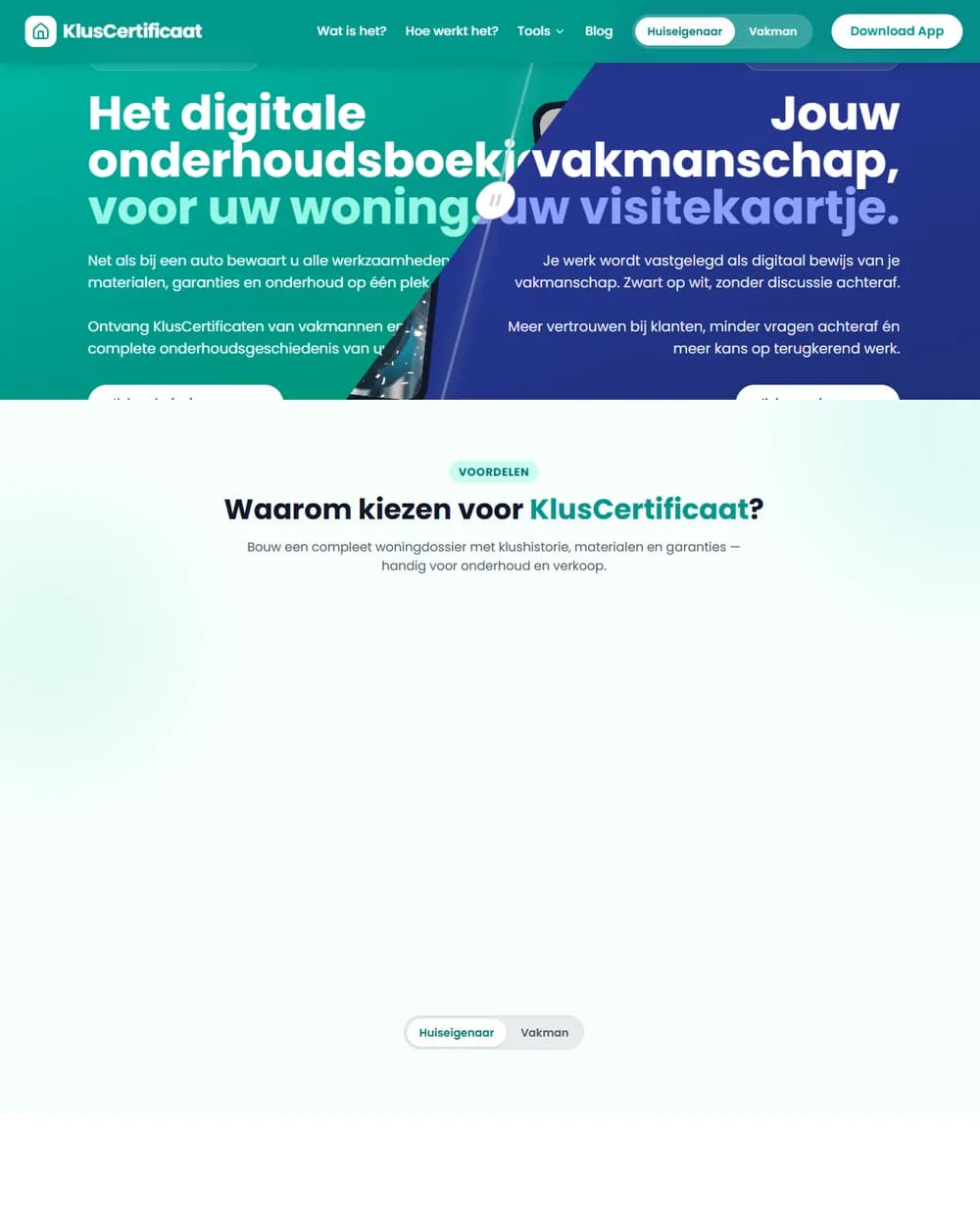 De website van KlusCertificaat