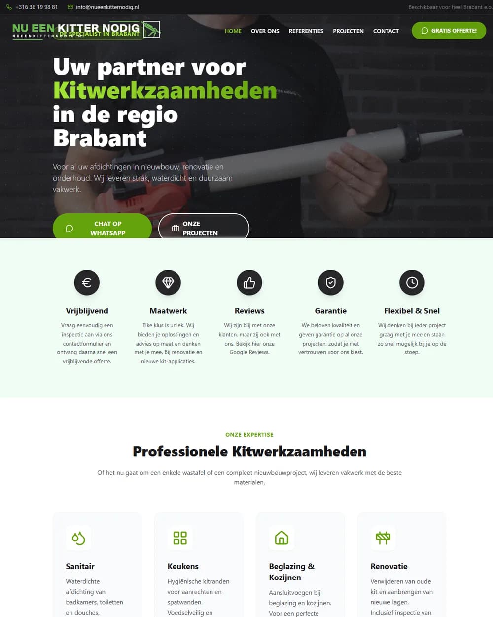 De website van Nu Een Kitter Nodig